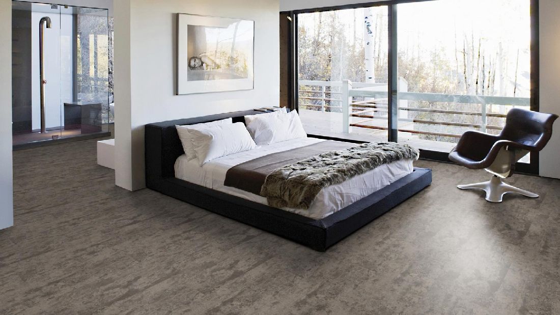 Wicanders Korkboden stone Essence Beton Urban Fliese Raum6