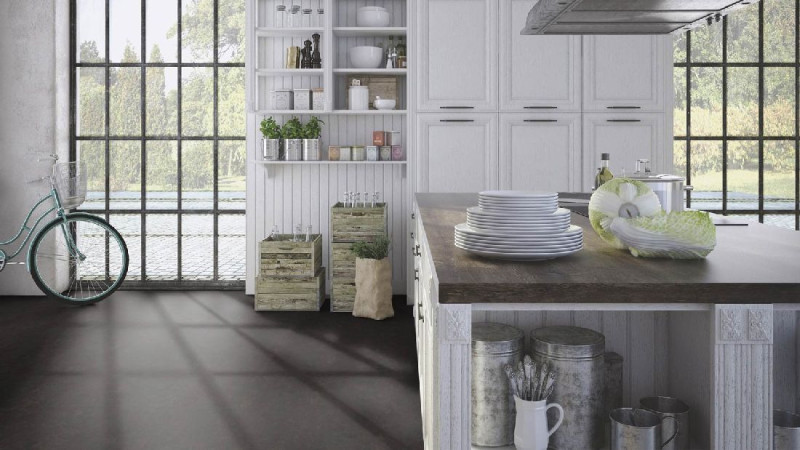 Wicanders Korkboden stone Essence Concrete Midnight Fliese main product photo