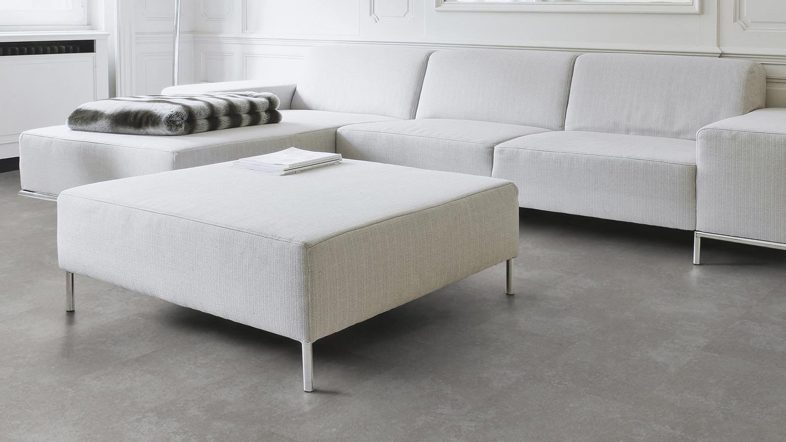 Wicanders Korkboden stone Essence Concrete Urban Fliese Raum5