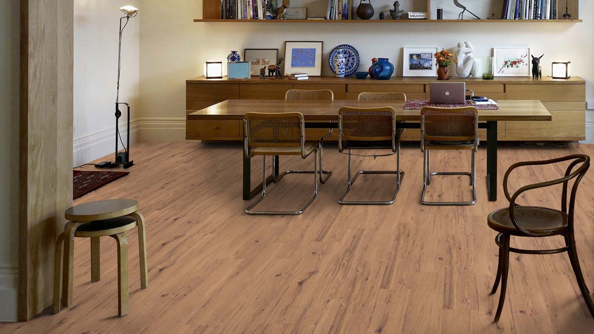 Wicanders Korkboden wood Essence Eiche Rustikal Prime 1-Stab Landhausdiele / Langdiele 4V Raum3