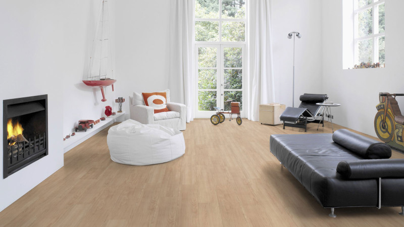 Wicanders Cork flooring wood Hydrocork Plus Beech Light 1-strip 4V main product photo