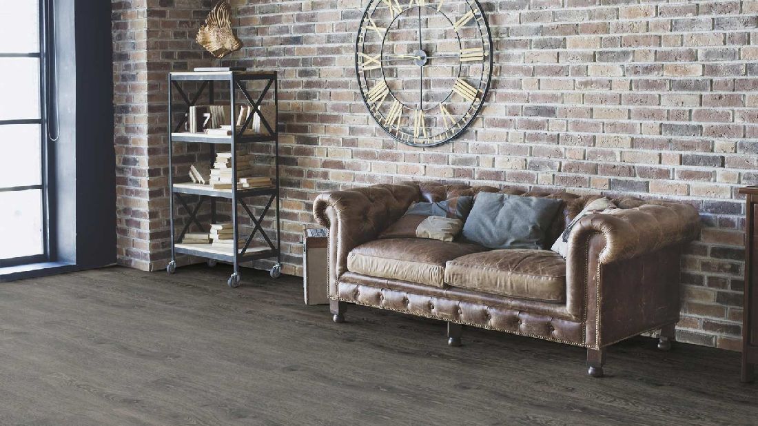 Wicanders Korkboden wood Hydrocork Eiche Cinder 1-Stab Landhausdiele 4V Raum2