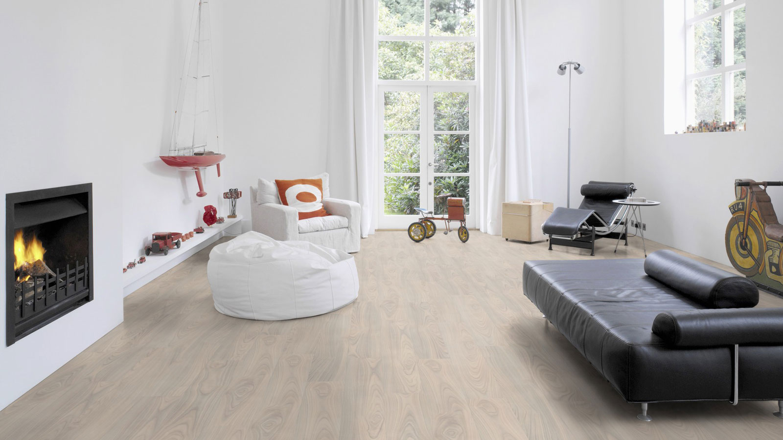 Wicanders Korkboden wood Hydrocork Kirsche Linen 1-Stab Landhausdiele 4V Raum3