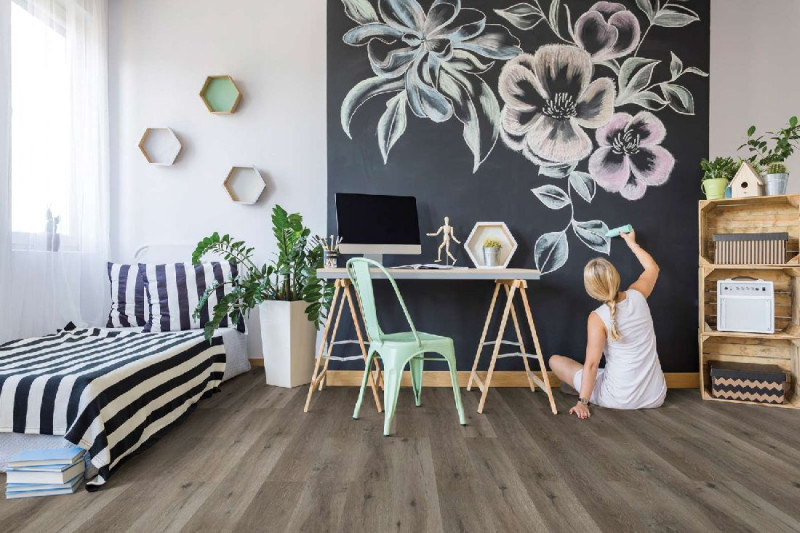 Wicanders Cork flooring wood Hydrocork Plus Rustic Fawn Oak 1-strip 4V main product photo
