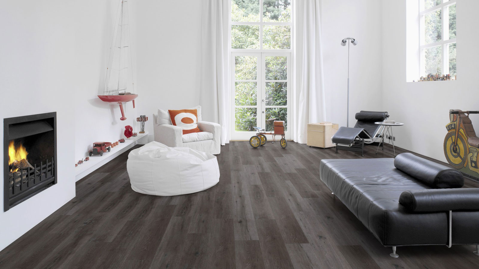 Wicanders Korkboden wood Hydrocork Rustic Grey Oak 1-Stab Landhausdiele 4V Raum3