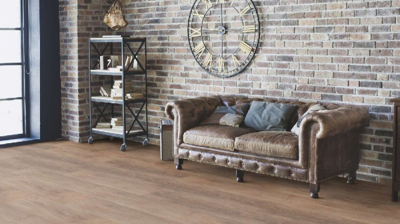 Wicanders Cork flooring wood Hydrocork Plus Sawn Twine Oak 1-strip 4V main product photo