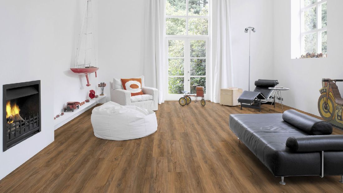 Wicanders Korkboden wood Hydrocork Sylvan Gold Oak 1-Stab Landhausdiele 4V Raum3