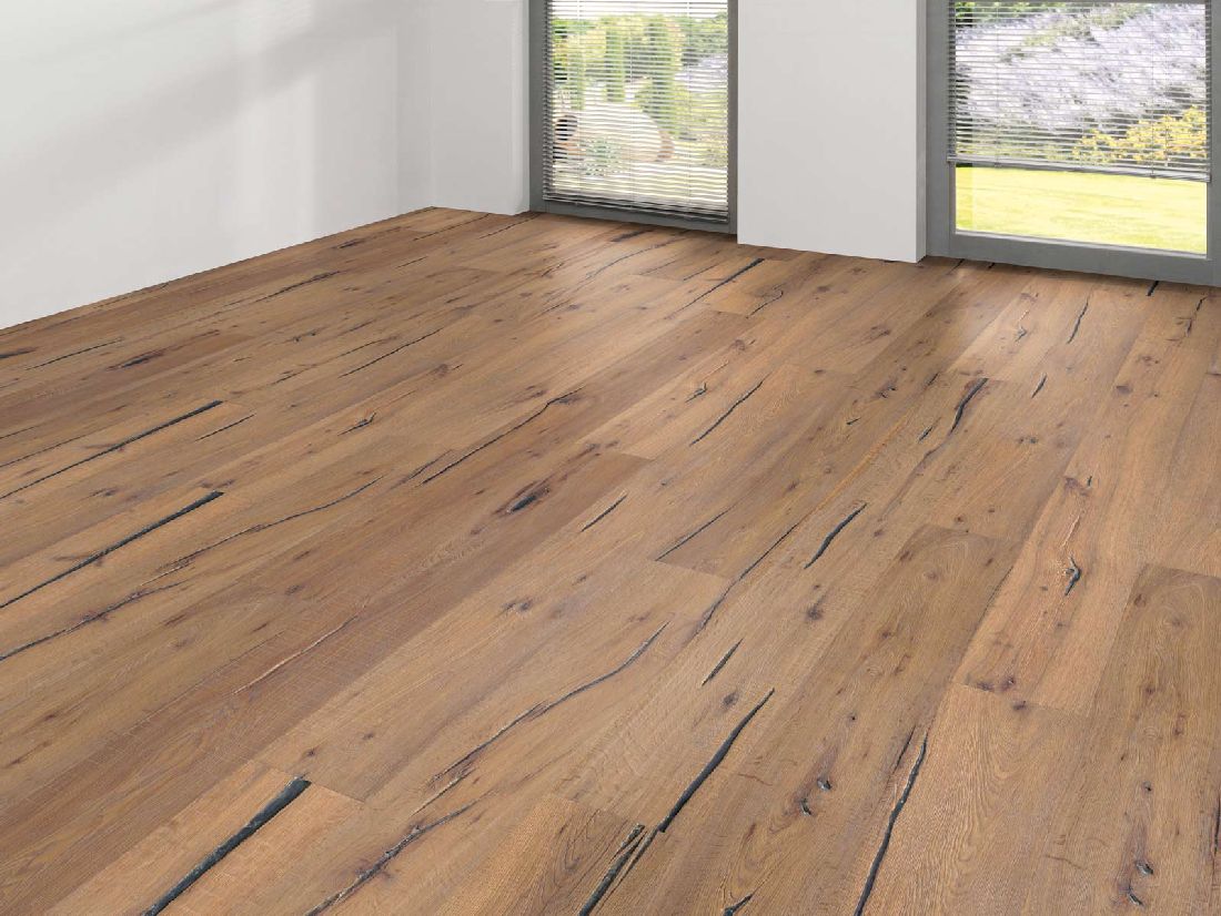 Wicanders Parkett Kentucky Rustikal Eiche Colorado City Rustikal 1-Stab Landhausdiele 4V Raum3