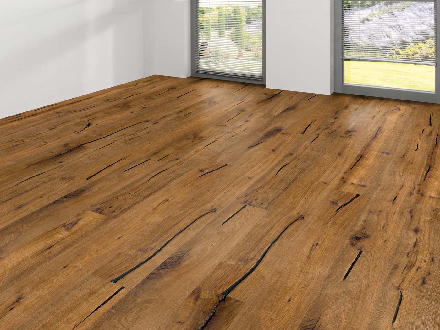 Wicanders Parkett Kentucky Rustikal Eiche Denver Rustikal 1-Stab Landhausdiele 4V Raum3