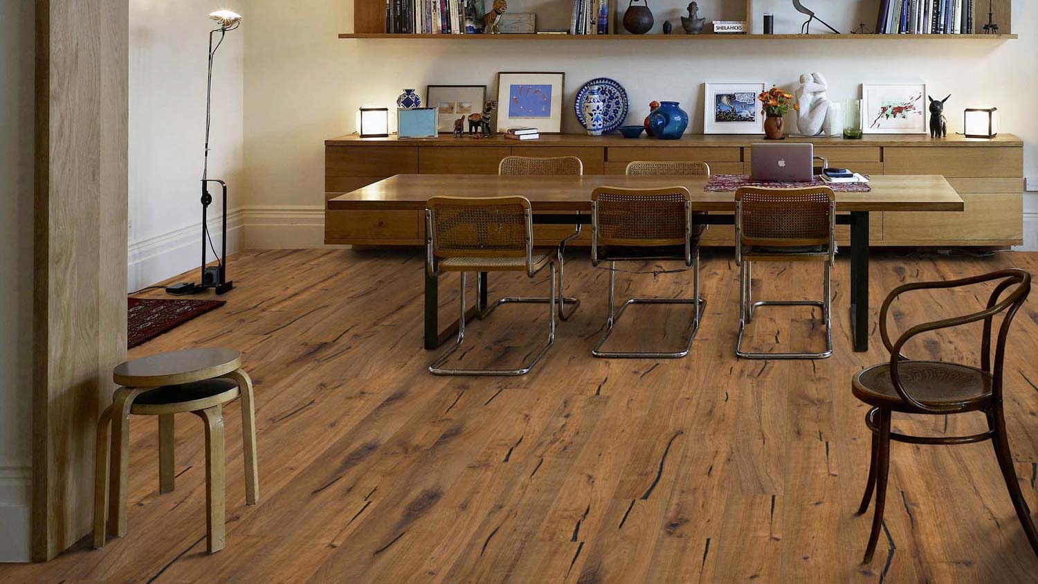 Wicanders Parkett Kentucky Rustikal Eiche Denver Rustikal 1-Stab Landhausdiele 4V Raum6