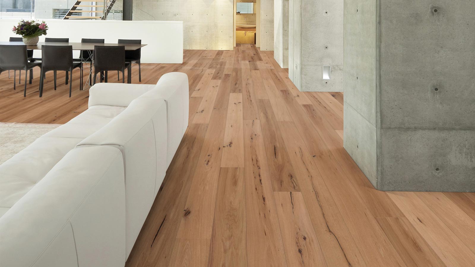 Wicanders Parkett Victoria Eiche Sand Rustikal 1-Stab Landhausdiele 4V Raum6