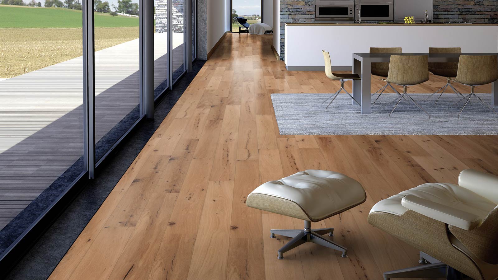 Wicanders Parkett Victoria Eiche Sand Rustikal 1-Stab Landhausdiele 4V Raum7