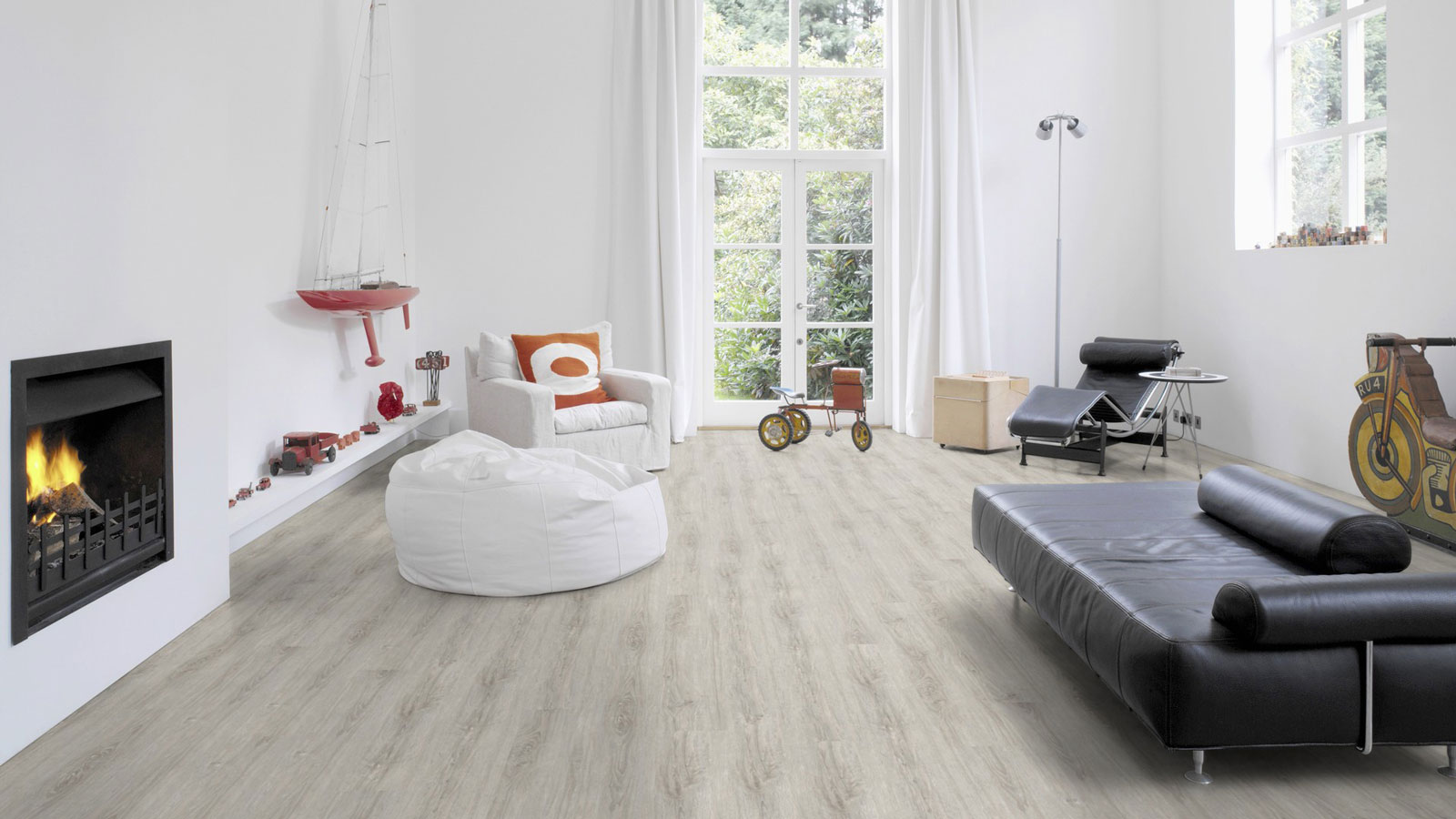 Wicanders Vinyl wood Go Eiche Frozen 1-Stab Landhausdiele Raum3