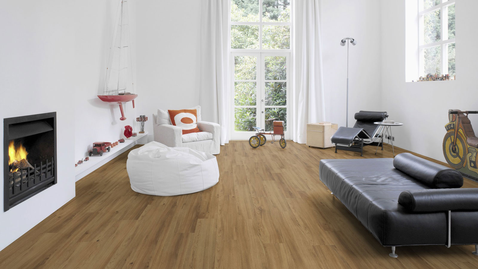 Wicanders Vinyl wood Resist ECO Mocca Oak 1-Stab Landhausdiele 4V Raum3