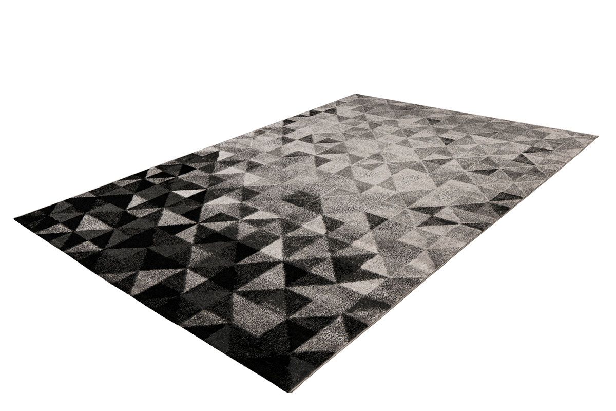Wilton Teppich PYRAMIDEN Grau / Schwarz rechteckig Höhe 11 mm Raum2