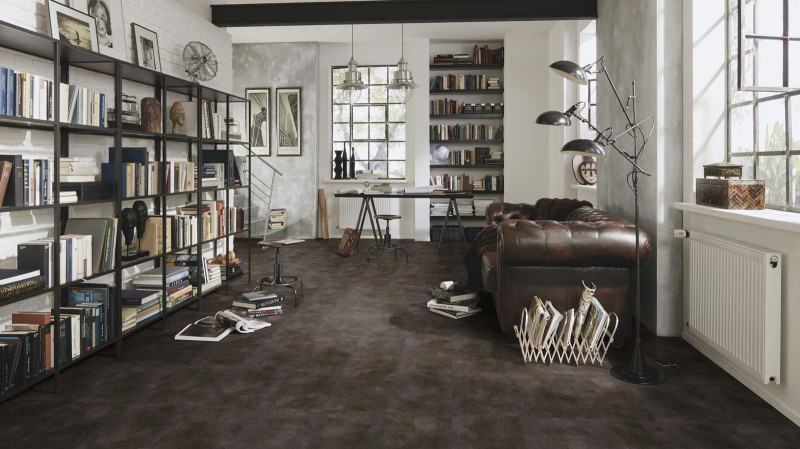 Wineo Purline Biosol 1000 Stone L élastique Urban Concrete Dark Carreau M4V à cliquer main product photo