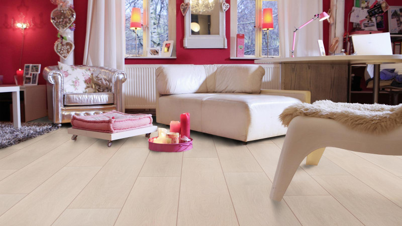 Wineo Purline bio suelo 1000 Wood XL resiliente Roble Calmo Bright 1 Lama 4V a clicar main product photo