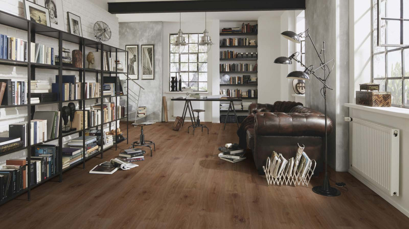 Wineo Purline Bioboden 1000 Wood XL elastisch Noble Oak Chocolate Landhausdiele 4V zum klicken main product photo