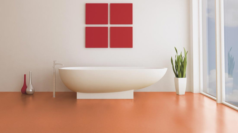Wineo Purline Organic flooring 1500 Chip Tropical Orange Rolled goods main product photo