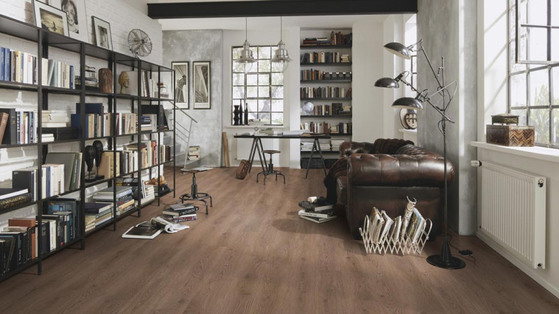 Wineo Purline Bioboden 1500 Bois Durban Chêne Marron Rollerware main product photo