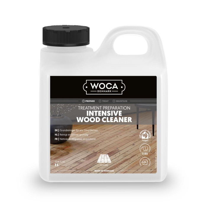 WOCA intensive cleaner for cleaning dirty wooden surfaces 1 l main product photo