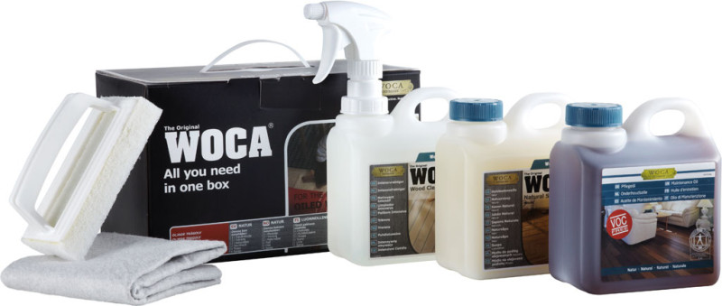 WOCA Care Box Oil White for light floors main product photo