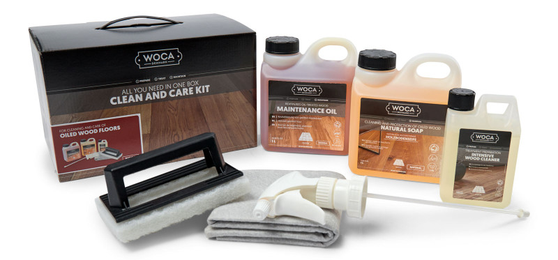 WOCA Pflegebox Öl Natur für natur geölte Holzböden - Komplettpaket für Reinigung und Pflege natur geölter Hölzer main product photo