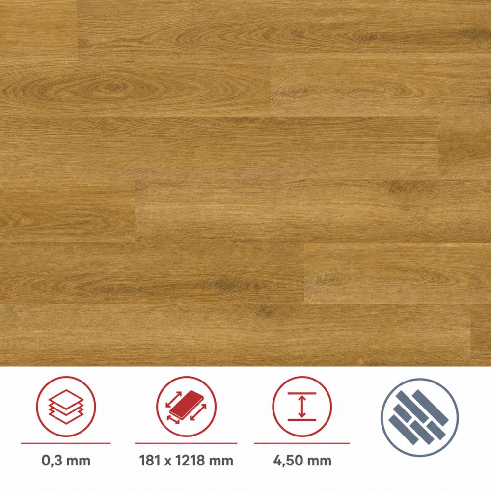 Rigid Klick Vinyl - Aurora Eiche Muskat | Trittschall integr. (VCA007)