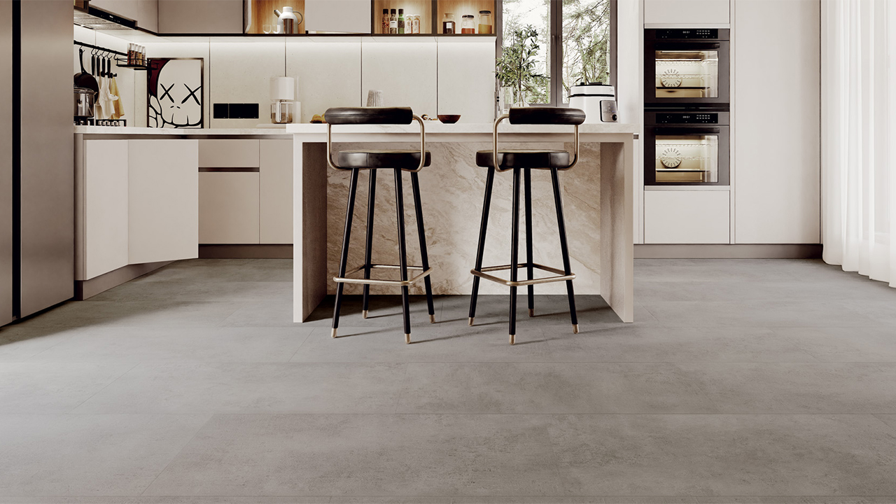 Rigid Klick Vinyl - Urban XL Tile Beton Anthrazit | Trittschall integr. (VCUX003)