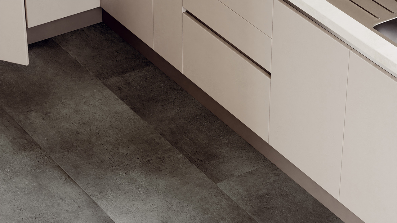 Rigid Klick Vinyl - Urban XL Tile Kalkstein Beige | Trittschall integr. (VCUX004)