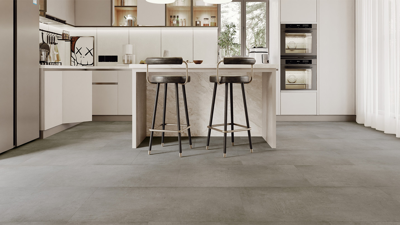 Rigid Klick Vinyl - Urban XL Tile Schiefer Schwarz | Trittschall integr. (VCUX005)