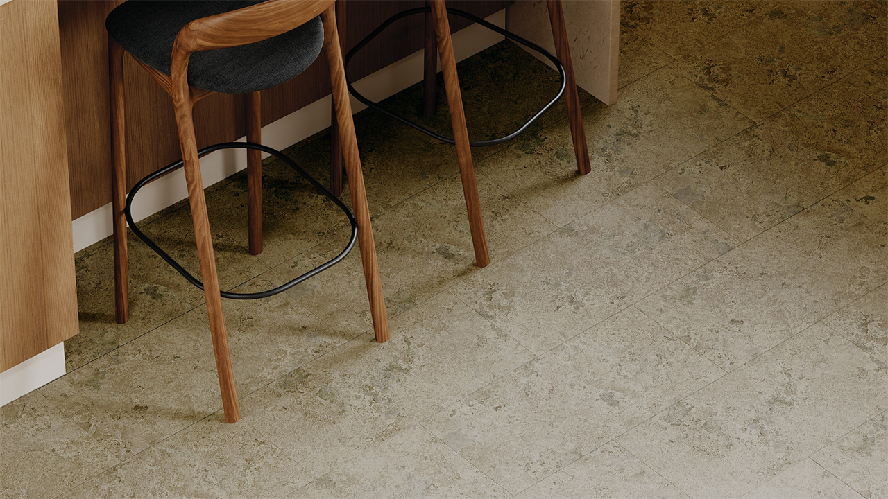 Rigid Klick Vinyl - Urban Tile Beton Grau | Trittschall integr. (VCU002)