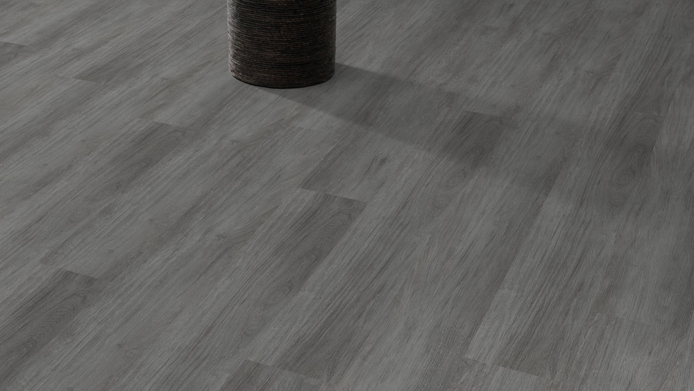 Skaben Vinylboden Design Rhino Click 55 Bergeiche Grau 1-Stab Landhausdiele 4V Trittschalldämmung