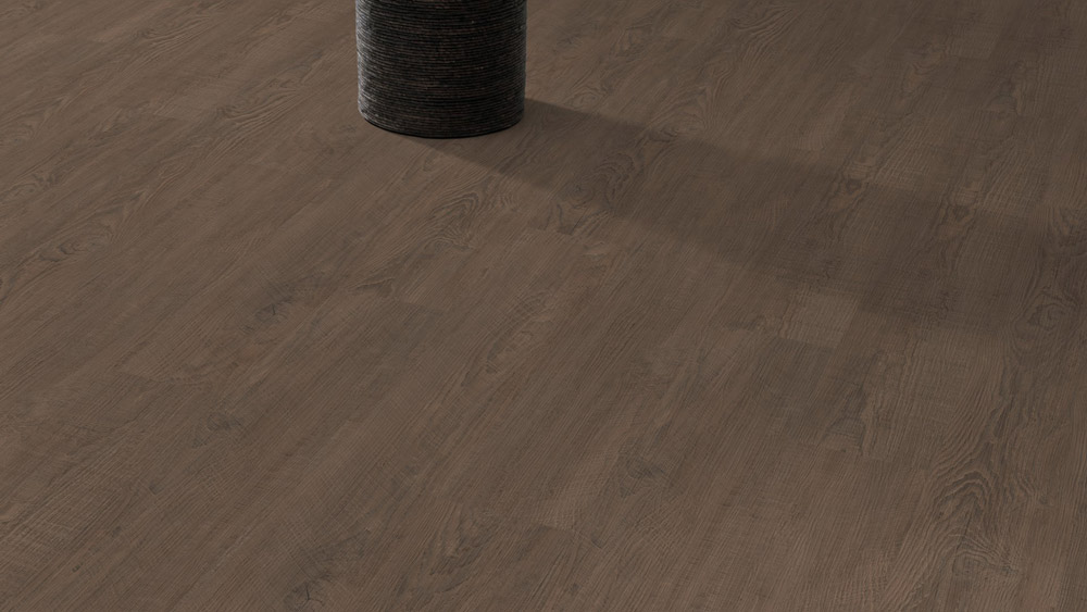 Skaben Vinylboden Design Rhino Click 55 Rustikale Pinie Braun 1-Stab Landhausdiele 4V Trittschalldämmung