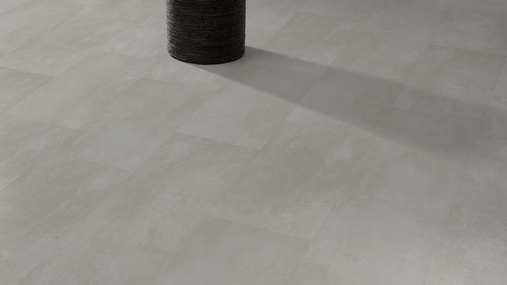 Skaben Vinylboden Design Rhino Click 55 Zement Perle Fliesenoptik 4V Trittschalldämmung
