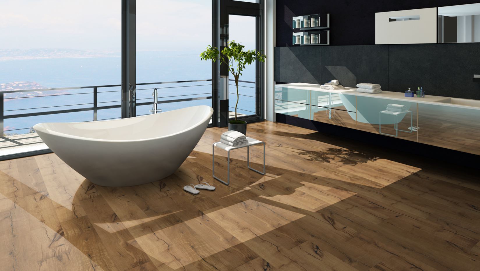 Skaben Parkett Premium Landhausdiele Eiche Alabama Classic naturgeölt 4V Raumbild 1