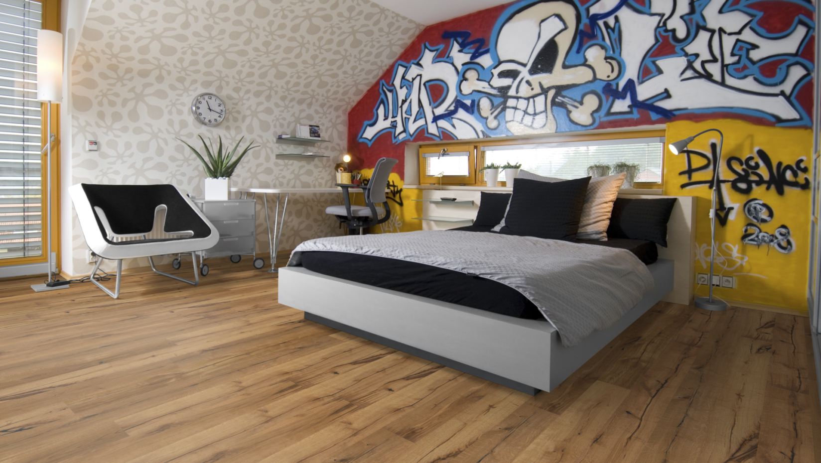 Skaben Parkett Premium Landhausdiele Eiche Alabama Classic naturgeölt 4V Raumbild 6