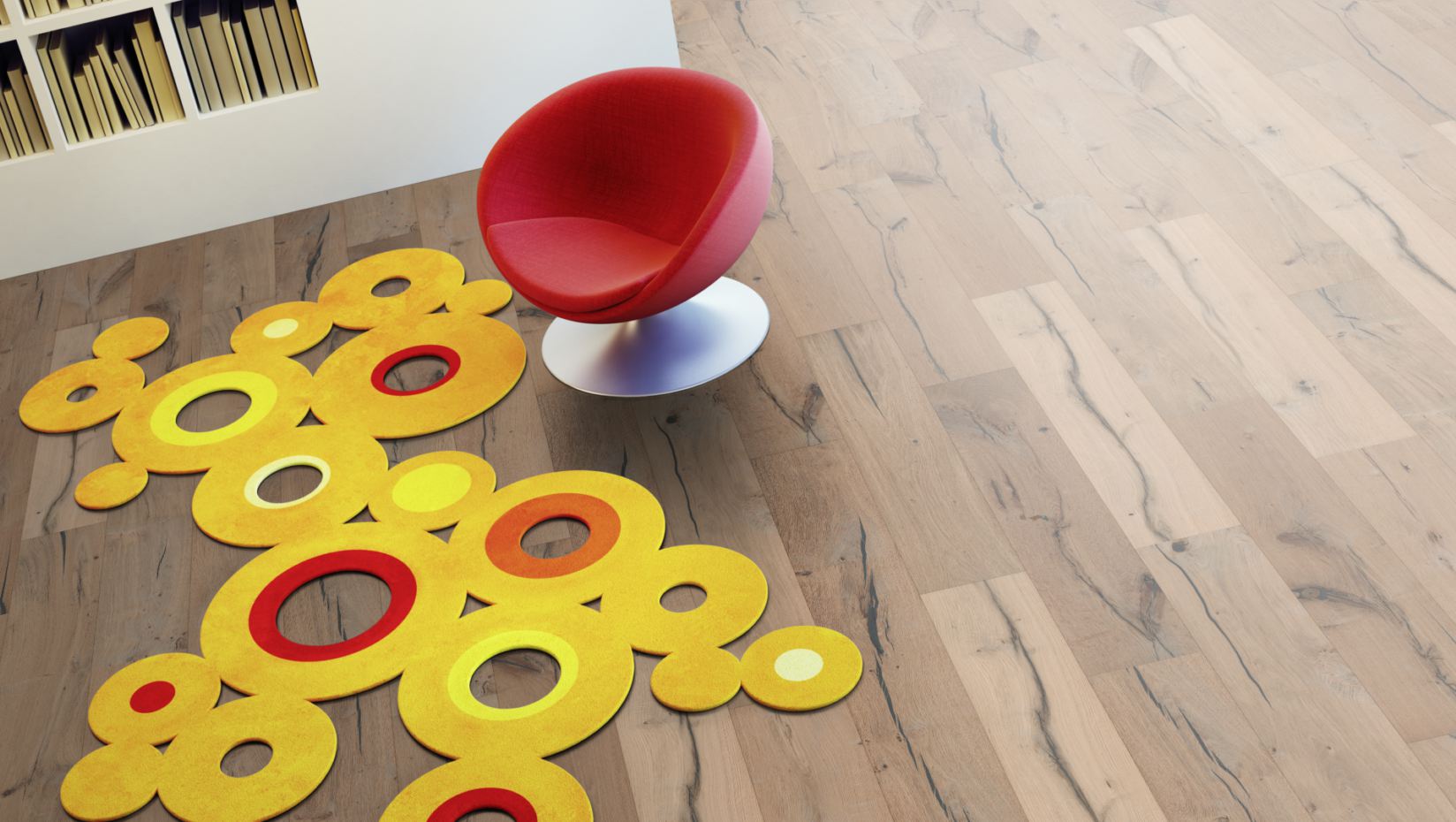 Skaben Parkett Premium Landhausdiele Eiche Alabama Tabakgrau Classic gebürstet neutral geölt 4V Raumbild 2