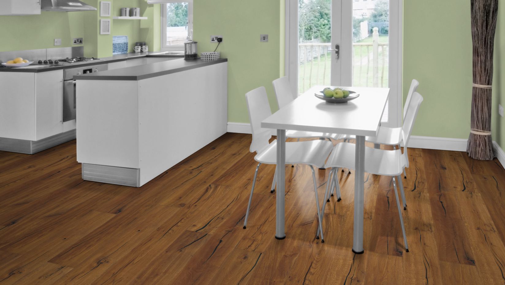 Skaben Parkett Premium Landhausdiele Eiche Elephant Skin Classic handgehobelt angeräuchert naturgeölt 4V Raumbild 5