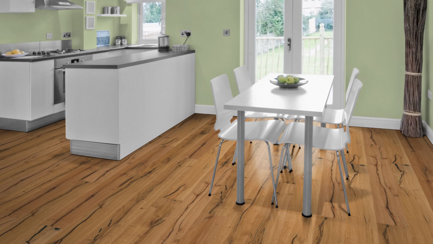 Skaben Parkett Premium Landhausdiele Eiche Handcrafted Classic handgehobelt naturgeölt 4V Raumbild 6