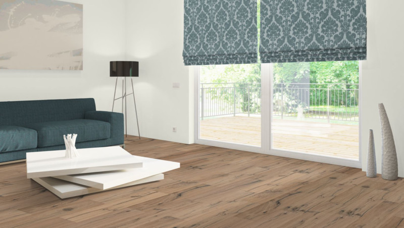 Skaben Parkett Premium Landhausdiele Eiche Kentucky Classic handgehobelt gebürstet neutral geölt 4V main product photo