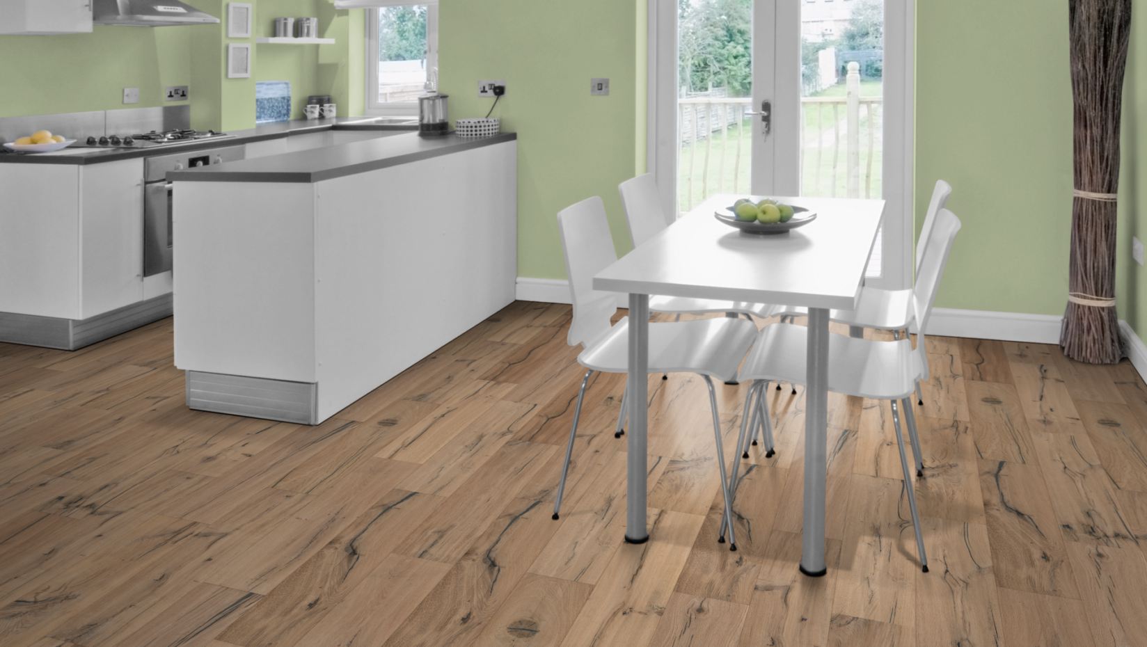 Skaben Parkett Premium Landhausdiele Eiche Kentucky Classic handgehobelt gebürstet neutral geölt 4V Raumbild 6