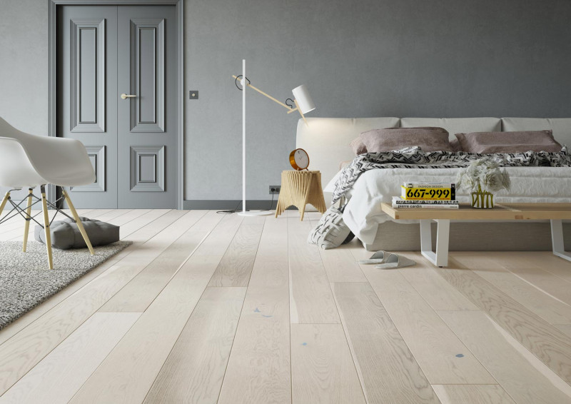 Skaben Parquet Premium 1-strip Oak Lively Extramatt Finish Cream Brushed 4V 180x2200 main product photo
