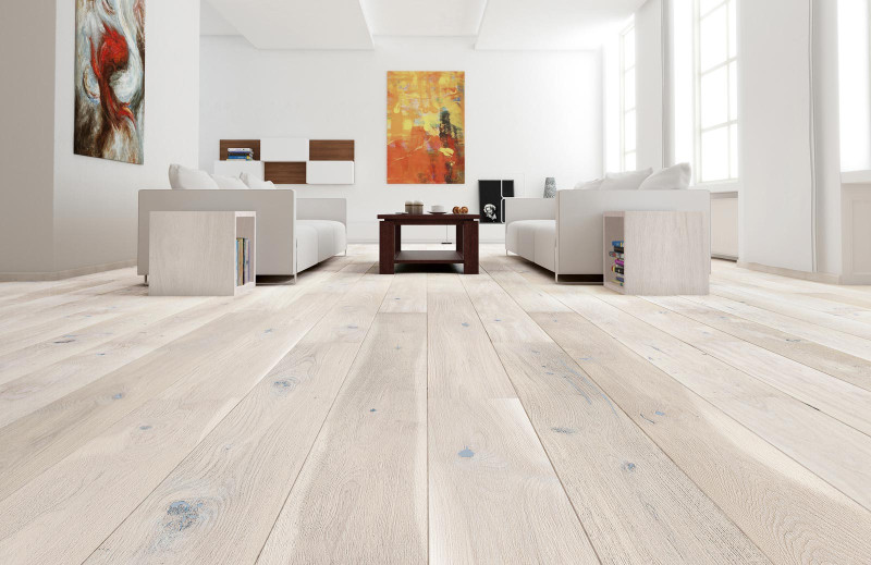 Skaben Parquet Premium 1 frise lame large Chêne Lively extra mat verni crème brossé 2V main product photo