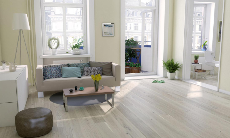 Skaben Parquet Premium 1 frise lame large Chêne Lively extra mat verni blanc 2V 180x2200 main product photo