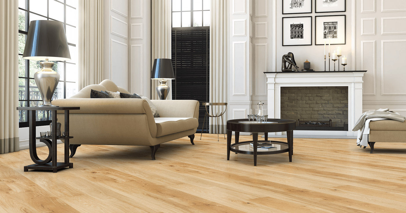 Skaben Parkett Premium 1-Stab Landhausdiele Eiche Lively natur geölt gebürstet 2V Raumbild 3