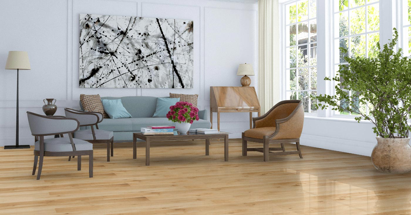 Skaben Parkett Premium 1-Stab Landhausdiele Eiche Lively natur geölt gebürstet 2V Raumbild 5