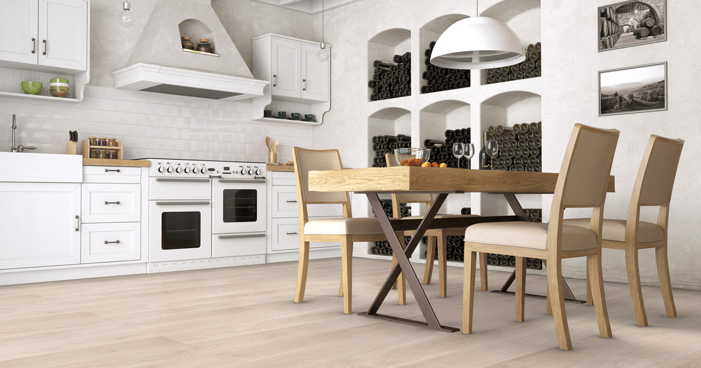 Skaben Parkett Premium 1-Stab Landhausdiele Eiche Rustic natur geölt weiß hell gebürstet 2V Raumbild 6