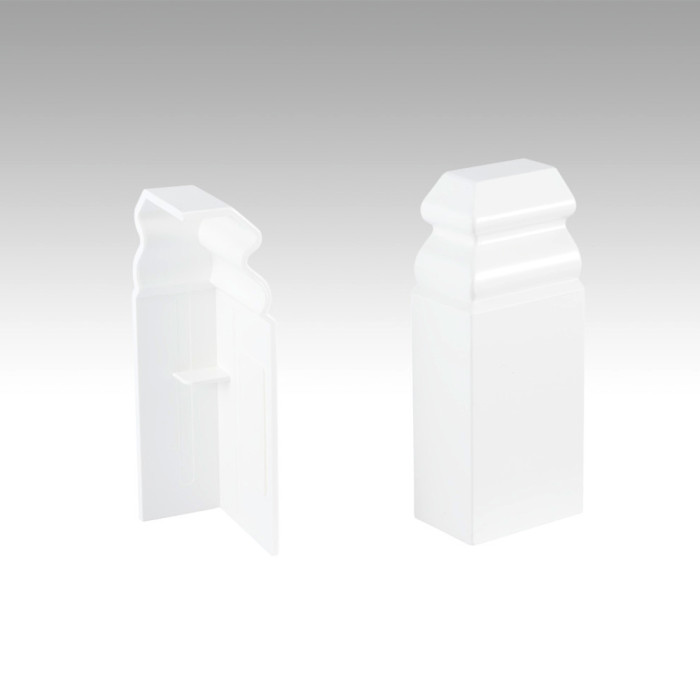 Endkappe selbstklebend Klassik Weiß 18x80 mm - 2 Stk. main product photo