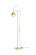 Stehlampe Drop im Moderne Design in Farbe Weiß / Gold aus Glas u. Eisen handgefertigt höhenverstellbar Raum1
